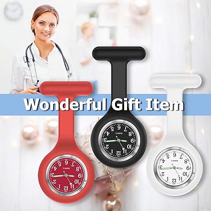 Anzorhal Nurse Watch,Nurse Fob Watch,Nursing Watch,Clip Watch,Lapel Watch,Nurse Fob Watch with Second Hand,Clip on Nursing Watch