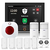 Alarm System for Home Security (Gen 2)11 piece. DIY, Touch Screen, Motion Detection, Contact sensors, Wireless Siren, Remotes, Phone App, Compatible with Alexa, Continuous Updates,NO Monthly Fees