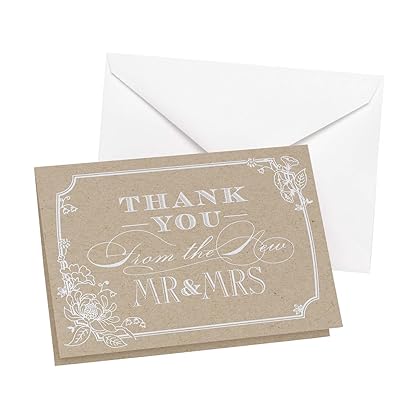 Hortense B Hewitt Country Blossom Thank You Cards, 50-Pack, 4.8 x 3.5
