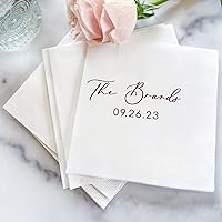 Wedding Personalized Printed Paper Napkins - Custom Napkins Personalized, Custom Cocktail Napkins, Gifts for Wedding, Engagement Party, Birthday, Christmas, Anniversary