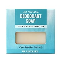 Plantlife Deodorant Bar Soap - Moisturizing and Soothing Soap for Your Skin - Hand Crafted Using Plant-Based Ingredients - Made in California 4.5 oz Bar
