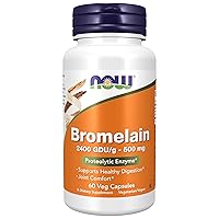 Supplements, Bromelain (Natural Proteolytic Enzyme) 2,400 GDU/g - 500 mg, Natural Proteolytic Enzyme*, 60 Veg Capsules