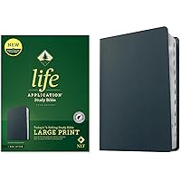 NLT Life Application Study Bible, Third Edition, Large Print (Genuine Leather, Navy Blue, Indexed, Red Letter) NLT Life Application Study Bible, Third Edition, Large Print (Genuine Leather, Navy Blue, Indexed, Red Letter) Leather Bound Product Bundle Paperback