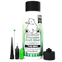 Bearly Art Precision Craft Glue - The Mini - 2fl oz with Tip Kit - Acid Free Archival - Strong Hold Adhesive - Ideal for Fine Paper Crafting Scrapbooking and Card Making - Made in USA