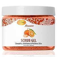SPA REDI - Exfoliating Scrub Pumice Gel, Mandarin, 16 Oz - Manicure, Pedicure and Body Exfoliator Infused with Hyaluronic Acid, Amino Acids, Panthenol and Comfrey Extract