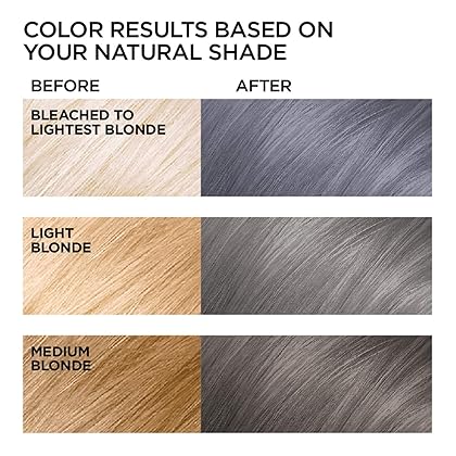 L’Oréal Paris Feria Multi-Faceted Shimmering Permanent Hair Color Hair Dye, S1 Smokey Silver