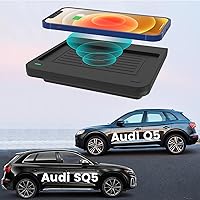 Car Wireless Phone Charger for Audi Q5 2018-2024/SQ5 2018-2022 2024 Center Console,Charging Pad Mat for Audi Q5 SQ5 2018 2019 2020 2022 2023 2024 Accessories Interior (Not fit SQ5 2023)