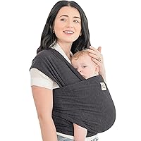 KeaBabies Baby Wrap Carrier - All in 1 Original Breathable Baby Sling, Lightweight,Hands Free Baby Carrier Sling, Baby Carrier Wrap, Baby Carriers for Newborn, Infant,Baby Wraps Carrier (Mystic Gray)