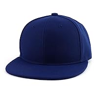 Trendy Apparel Shop Infant to Youth Plain Structured Flatbill Snapback Cap