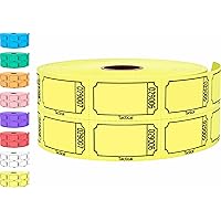 Tacticai 1000 Raffle Tickets, Blank, Yellow (8 Color Selection), Double Roll for Events, Entry, Class Reward, Fundraiser & Prizes