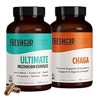 FreshCap Antioxidant Bundle (Chaga Capsules and Ultimate Mushroom Complex Capsules)