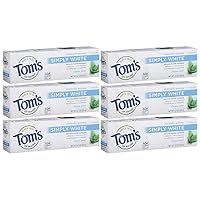 Natural Simply White Fluoride Toothpaste, Clean Mint, 4.7 oz. 6-Pack (Packaging May Vary)
