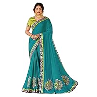 Indian Bridal Wedding Silk Saree Blouse Muslim Women Heavy Sari 1615