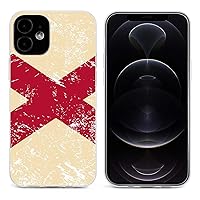 Alabama State Flag Cute Phone Case Compatible for iPhone 12/iPhone 12 Mini/iPhone 12 Pro/iPhone 12 Pro Max Protector Cover