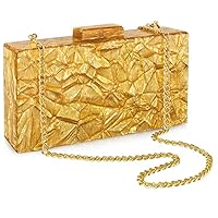 Gets Acrylic Purses and Handbags for Women Pleated Interlayer Unique Evening Clutch Bag for Wedding Cocktail Party Prom