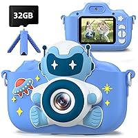 Kids Camera for 3-8 Years Old Toddlers Childrens Boys Girls Selfie Camera 20.0 MP HD 1080P IPS Screen Dual Digital Toy Camera for Kids Christmas Birthday Gifts (Blue)