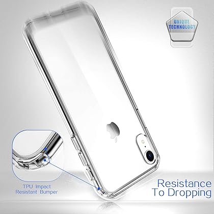 Mkeke Compatible with iPhone Xr Case,Clear Anti-Scratch Shock Absorption Cases for 6.1 Inch (Clear)