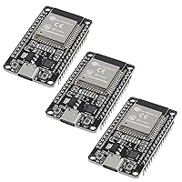 AITRIP 3PCS Type c 30pins CP2102 ESP-WROOM-32 ESP32 ESP-32S Development Board 2.4GHz Dual-Mode WiFi + Bluetooth Dual Cores Microcontroller Processor Integrated with Antenna RF AMP Filter AP STA