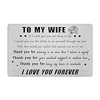 Wife Mothers Day Card Gifts, I Love My Wife Gifts from Husband, Best Anniversary Card for Wife, Thank You Wife Present