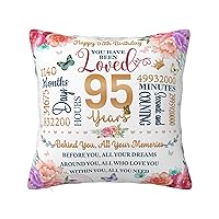 95th Birthday Gifts for Women Pillow Cover, Gifts for 95th Birthday Pillowcase 18