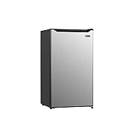 Danby DCR044B1SLM-6 4.4 Cu.Ft. Compact Refrigerator with Chiller-Mini Fridge for Bar, Dorm, Basement, Den, Kitchen, or Living Room, Stainless Steel