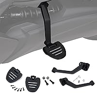 Show Chrome Adjustable Can-Am Ryker Commander Foot Boards - Satin Black, 4in x 4in Cast Aluminum with High-Density Rubber, Vibration Dampening, Easy Install, Fits 2019+ Models