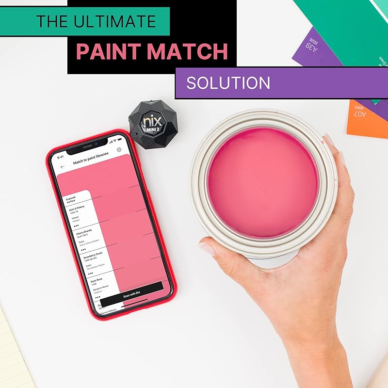 Nix Mini カラーセンサー測色計―ポータブルカラーマッチングツール―塗料とデジタルカラー値を即座に識別してマッチさせます - 5