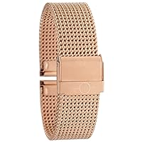 22 mm BandOh Stainless Steel Milanese Watch Bracelet Rose with Safety Clasp, rose, Bracelet
