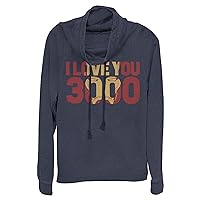 Fifth Sun Marvel Universe Love You 3000 Women's Long Sleeve Cowl Neck Pullover