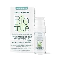 Biotrue Hydration Boost Rehydrating Contact Lens Eye Drops from Bausch + Lomb, Hydrating, Preservative Free, Naturally Inspired, 0.33 FL Oz (10 mL)