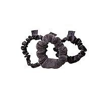 Barefoot Dreams® LuxeChic® and Silk Scrunchies, Set of Three, Carbon