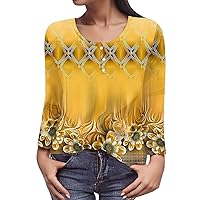 Tunic Plus Size Tops For Women Women's Casual Temperament Long Sleeved Unique Print Top Womens Summer Tunics
