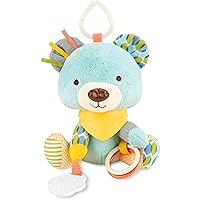 Skip Hop Bandana Buddies Baby Activity and Teething Toy with Multi-Sensory Rattle and Textures, Bear