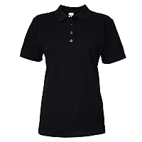 Gildan 64800L Ladies Softstyle Double Pique Polo Shirt - Black - XL