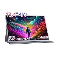 Intehill 4K Portable Monitor for Laptop, MacBook and Mini PC High-end 13.4 inch Small Computer Monitor with Golden Ratio 16:10 and Resolution 3840x2400 U13NA