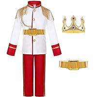 Boys Prince Charming Costume Kids Royal Prince Dress Up for Cosplay Fairytale Ball Halloween Birthday Party Outfit
