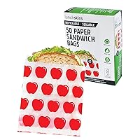 Recyclable & Sealable Food Storage Sandwich Bags Apple, 50 count