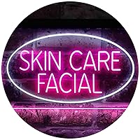 ADVPRO Skin Care Facial Dual Color LED Neon Sign White & Purple 16 x 12 Inches st6s43-i3859-wp