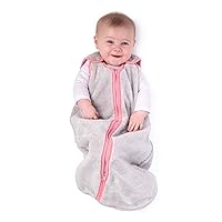 baby deedee Sleep Nest Teddy Baby Sleeping Bag, Gray Bubble Gum, Small (0-6 Month) (168)