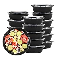 32 oz Round Meal Prep Containers with Lids 16 Pack Food Storage Bento Box Microwave Dishwasher Freezer Safe