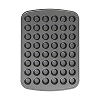 48-Cup Nonstick Steel Mini Cupcake and Muffin Pan, Gray