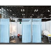 ChadMade 9ft Wide x 8ft Tall Hospital Curtain with Grommet for Hospital Medical Clinic SPA Lab Cubicle Curtain Divider Privacy Screen (Blue, 1 Panel)