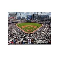 ESyem Tlanta Braves Fanatics Authentic Unsigned Truist Park Stadium Photograph Canvas Wall Art Prints for Wall Decor Room Decor Bedroom Decor Gifts Posters 12x16inch(30x40cm) Unframe-style