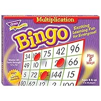 Trend Enterprises: Multiplication Bingo Game, Exciting Way for Everyone to Learn, Play 8 Different Ways, Great for Classrooms and Home, 2 to 36 Players, for Ages 8 and Up