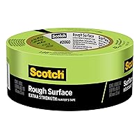 Scotch Rough Surface Extra Strength Painter's Tape, 1.88 in x 60.1 yd, Tape Protects Surfaces and Removes Easily, Rough Surface Painting Tape for Indoor and Outdoor Use, 1 Roll (2060-48MP)