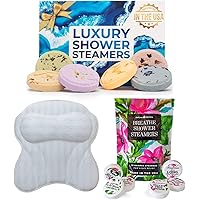 ZenTyme Moments Luxury Bath Pillow | 12-Pack Shower Steamers Eucalyptus for Sinus Relief | 6-Pack Aromatherapy Shower Steamer Gift Set for Relaxation