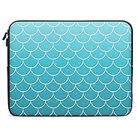 Blue Mermaid Tail Funny Laptop Sleeve Case Messenger Bag Briefcase Protective Cover for 10/12/13/15/17 Inch
