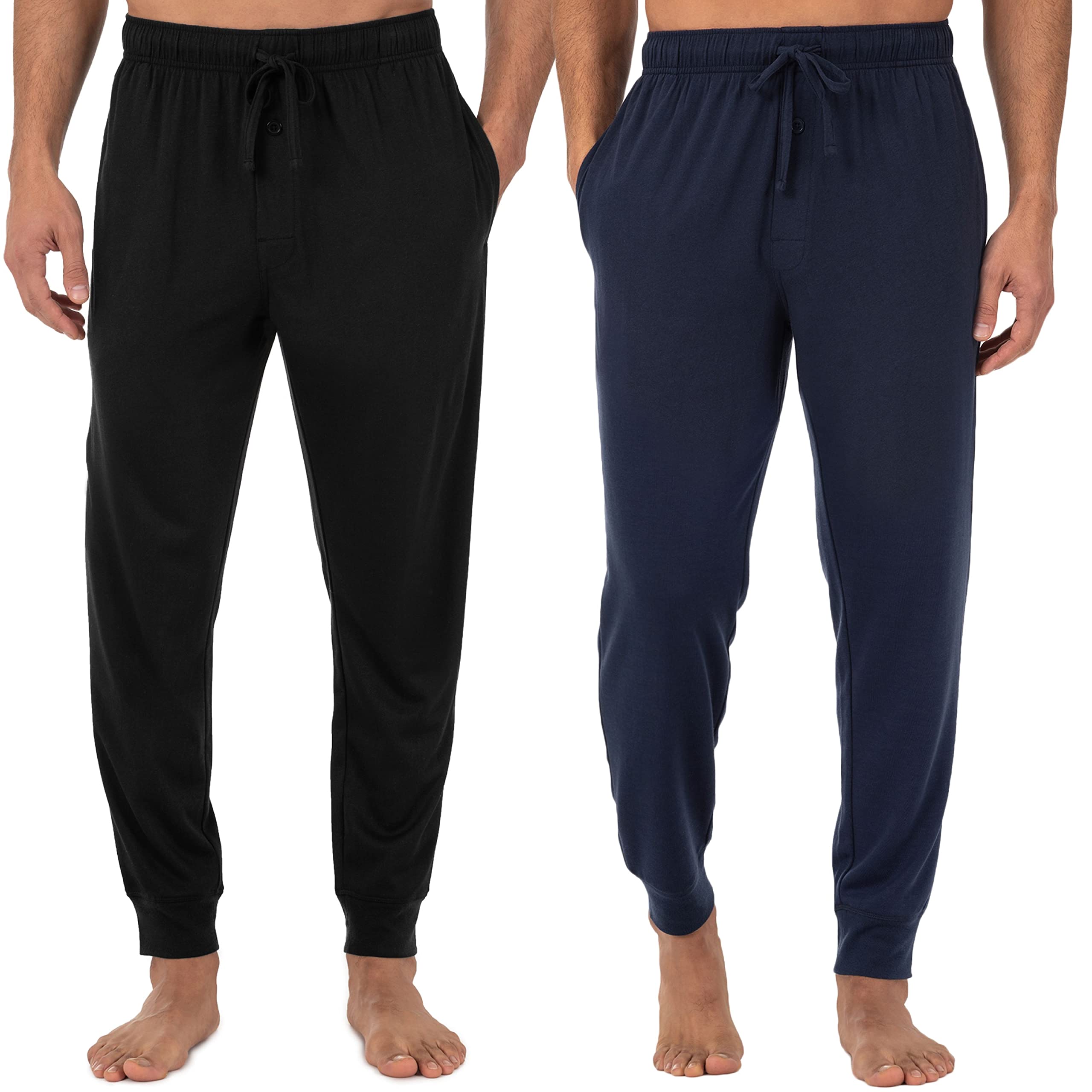 Fruit of the Loom mens Jersey Knit Jogger Sleep Pant (1 and 2 Packs)
