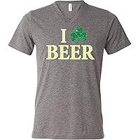 St Patricks Day T-Shirt I Love Beer Tri Blend V-Neck