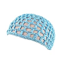Beanie Hats for Women Mesh Hair Net Crochet Cap Solid Color Night Sleeping Cap Turban Slouchy Beanie
